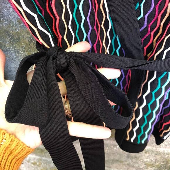 NBD x Revolve Azure Wrap Cardigan Texture Rainbow - Picture 7 of 12